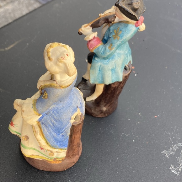 Colonial Pair Couple Dancing and Music plaster - Picture 3 of 4
